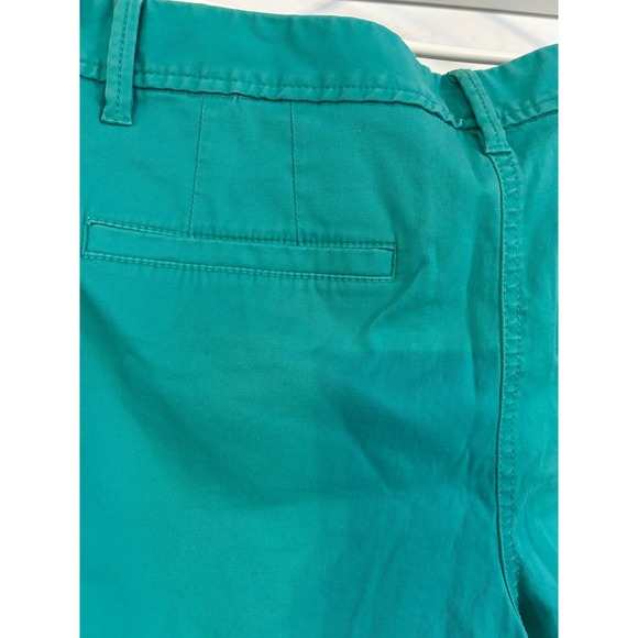 Talbots Women 10 Girlfriend Chino Teal Green Shorts Stretch Cotton Coastal Beach - Picture 3 of 5